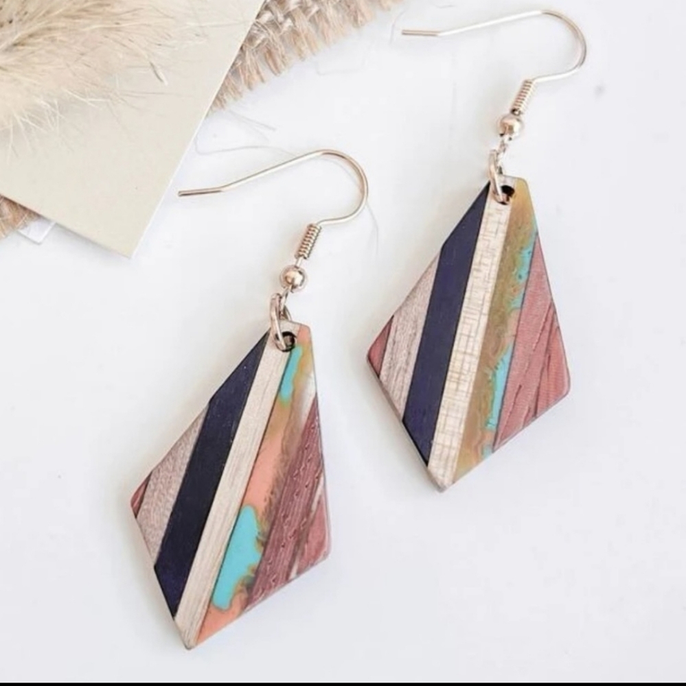 Colorful Bohemian Geometric Shaped Earrings